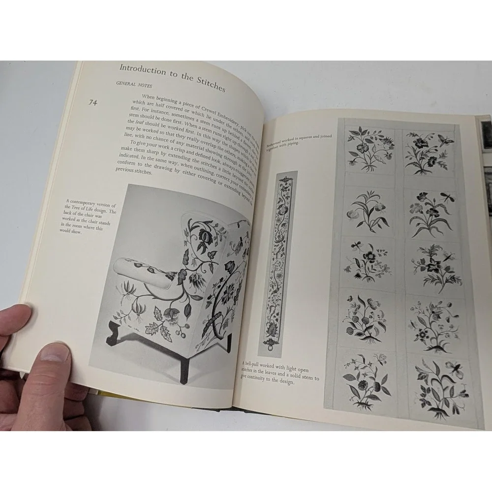 Crewel Embroidery Erica Wilson Kagan 1962 Hardcover Dust Jacket Illustrated